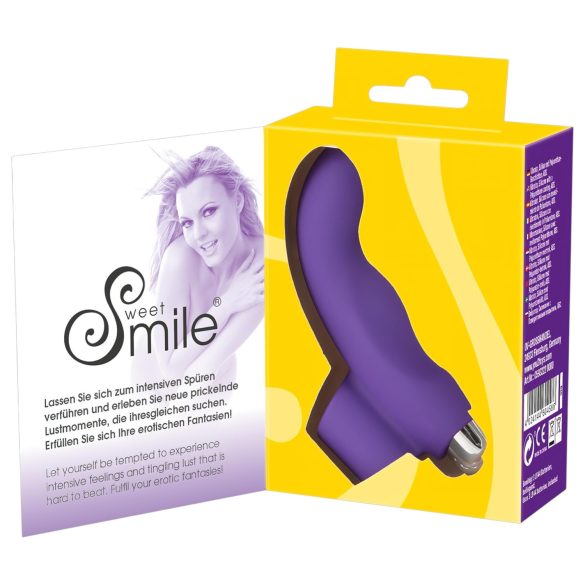 SMILE - finger vibrator - vågig yta - silikon lila