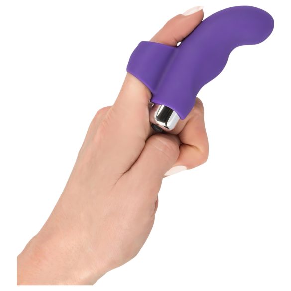 SMILE - finger vibrator - vågig yta - silikon lila