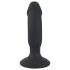 Svart Sammet - uppladdningsbar analvibrator med penis (svart)