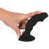 Svart Sammet - uppladdningsbar analvibrator med penis (svart)
