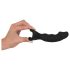 Svart Sammet - uppladdningsbar analvibrator med penis (svart)
