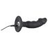 Svart Sammet - uppladdningsbar analvibrator med penis (svart)