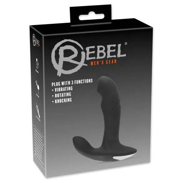 Rebel - prostatavibrator med roterande kulor - svart