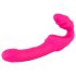 Double2Teaser - rosa strapless strap-on vibrerande dildo