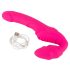 Double2Teaser - rosa strapless strap-on vibrerande dildo