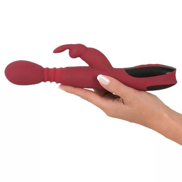 You2Toys Massager - stötande, roterande, värmande G-punktsvibrator (röd)