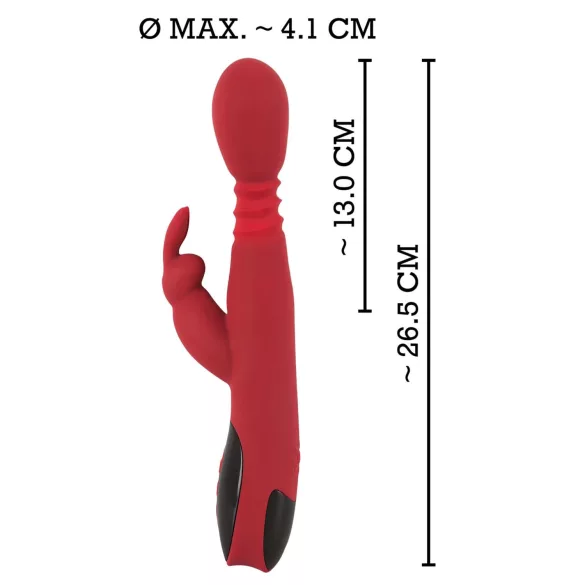 You2Toys Massager - stötande, roterande, värmande G-punktsvibrator (röd)