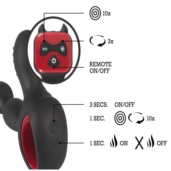 You2Toys - prostatavibrator med rotation och värme - svart