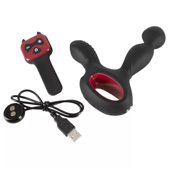 You2Toys - prostatavibrator med rotation och värme - svart