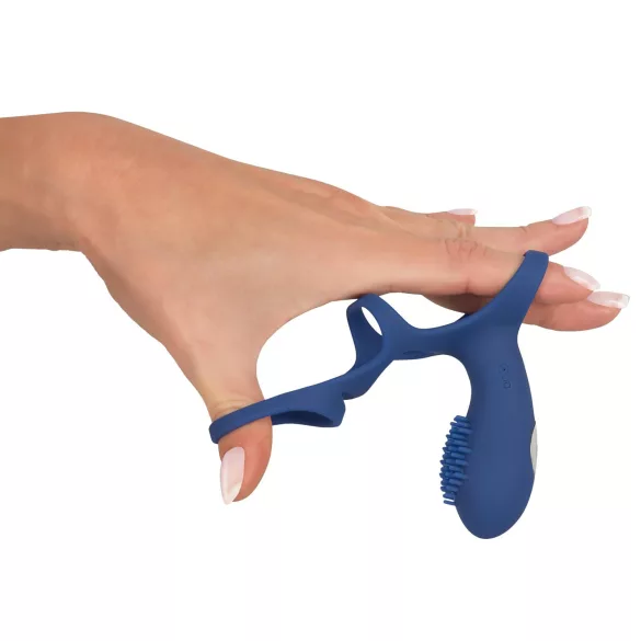 SMILE Couple - vibrator penisring med fjärrkontroll - silikon blå