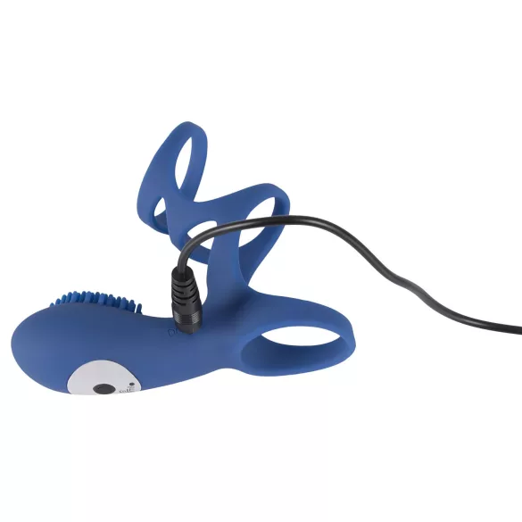 SMILE Couple - vibrator penisring med fjärrkontroll - silikon blå