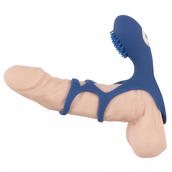 SMILE Couple - vibrator penisring med fjärrkontroll - silikon blå