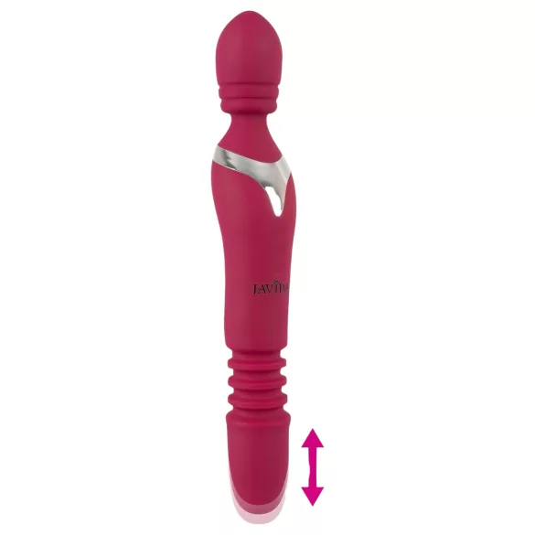 Javida Thrusting - vibrator med thrustingfunktion 3-i-1 - röd