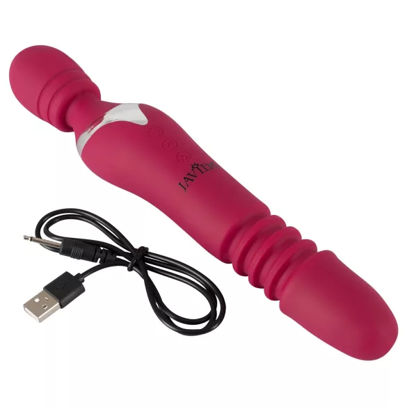 Javida Thrusting - vibrator med thrustingfunktion 3-i-1 - röd