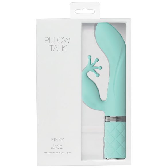 Pillow Talk Kinky - uppladdningsbar, dubbelmotor G-punkt vibrator (turkos)