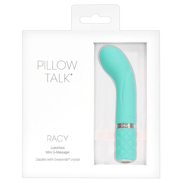 Pillow Talk Racy - uppladdningsbar, smal G-punktsvibrator (turkos)