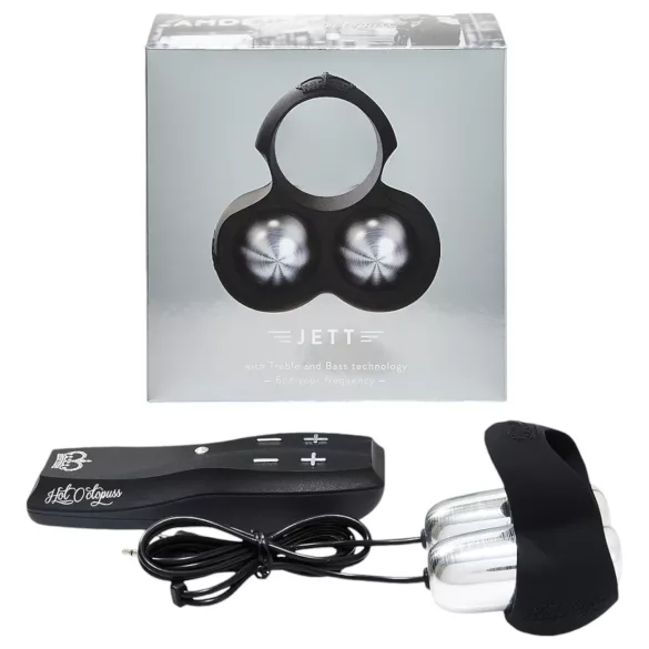 HOT Octopuss JETT - penistoppvibrator med 2 motorer - svart