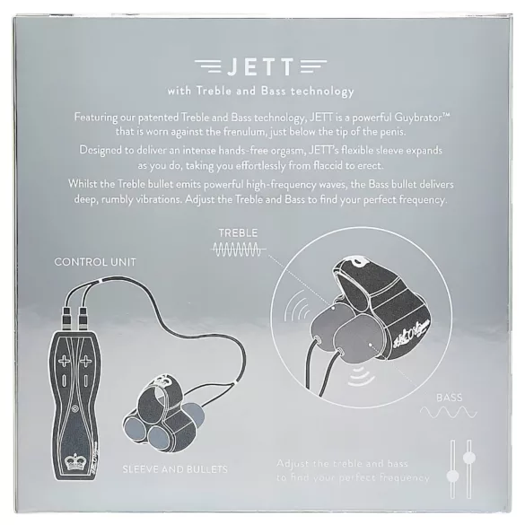 HOT Octopuss JETT - penistoppvibrator med 2 motorer - svart