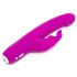 Happyrabbit Realistisk Slim - laddningsbar vibrator med klitorisarm (lila)