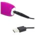 Happyrabbit Realistisk Slim - laddningsbar vibrator med klitorisarm (lila)