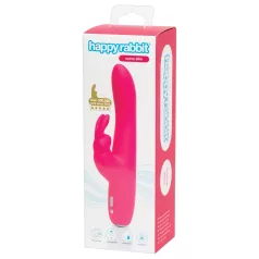   Happyrabbit - rabbitvibrator med klitorisarm - vattentät silikon rosa
