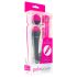 PalmPower - massagewand vibrator med powerbank - silikon rosa/grå