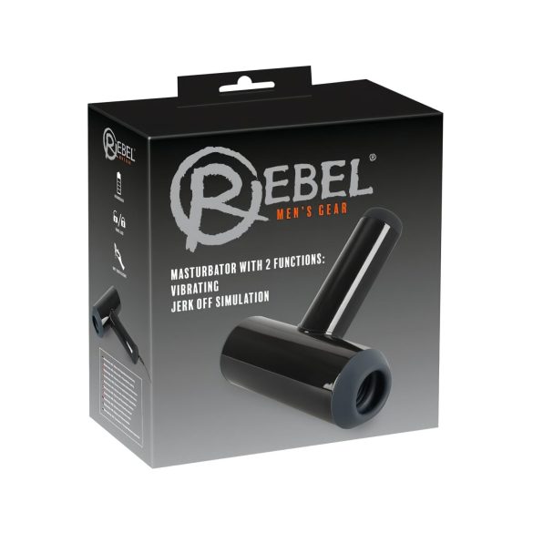 Rebel - batteridriven, upp-ner vibrerande masturbator (svart)