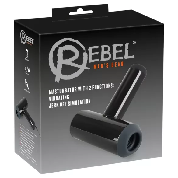 Rebel - automatisk masturbator med rörelse och vibration - svart