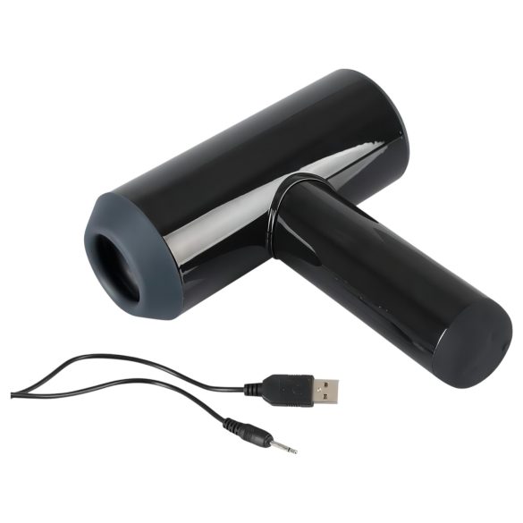 Rebel - automatisk masturbator med rörelse och vibration - svart