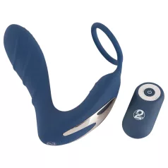   You2Toys - Prostatastimulator med penisring - vibrator - blå