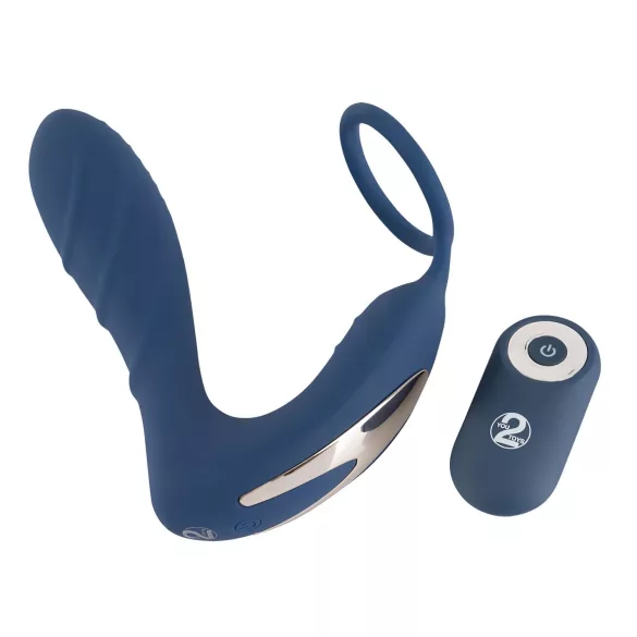 You2Toys - Prostatastimulator med penisring - vibrator - blå