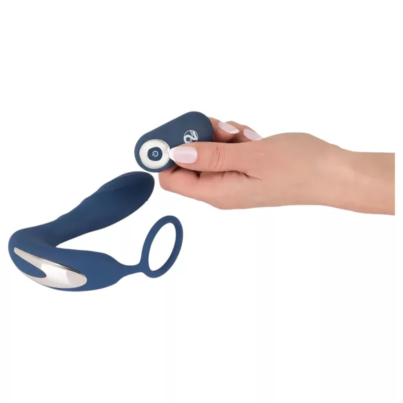 You2Toys - Prostatastimulator med penisring - vibrator - blå