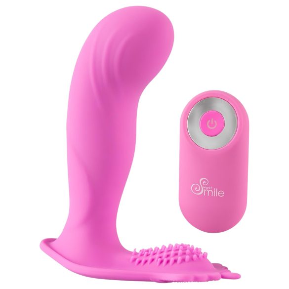 SMILE - G-punkts trosa vibrator - uppladdningsbar fjärrstyrd silikon rosa