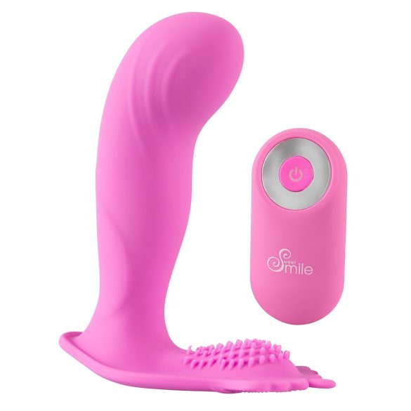 SMILE - G-punkts trosa vibrator - uppladdningsbar fjärrstyrd silikon rosa