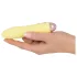 Cuties Mini Yellow - uppladdningsbar silikonstavvibrator (gul)