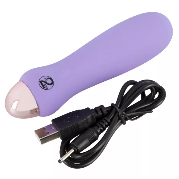 You2Toys - Cuties Mini Purple - uppladdningsbar stavvibrator i silikon (lila)