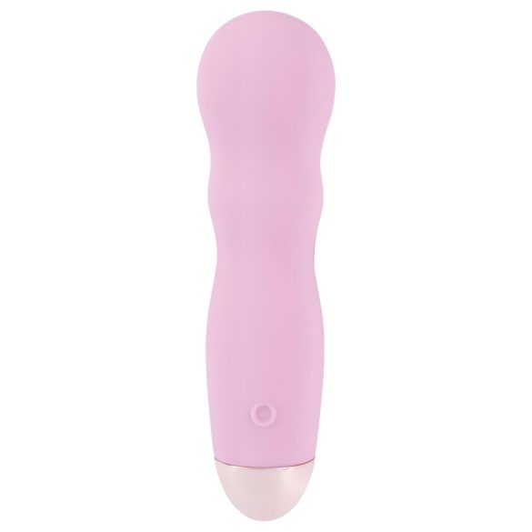 Cuties Mini Rose - vibrator med vågfunktion - uppladdningsbar silikon rosa