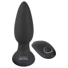 Black Velvets - roterande analvibrator med pärlor - svart