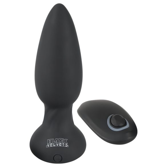 Black Velvet - Roterande Pärlor Analdildo (Svart)