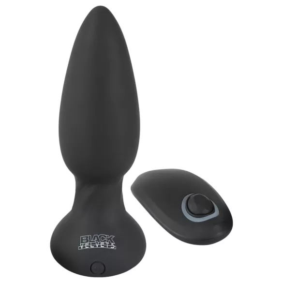 Black Velvets - roterande analvibrator med pärlor - svart