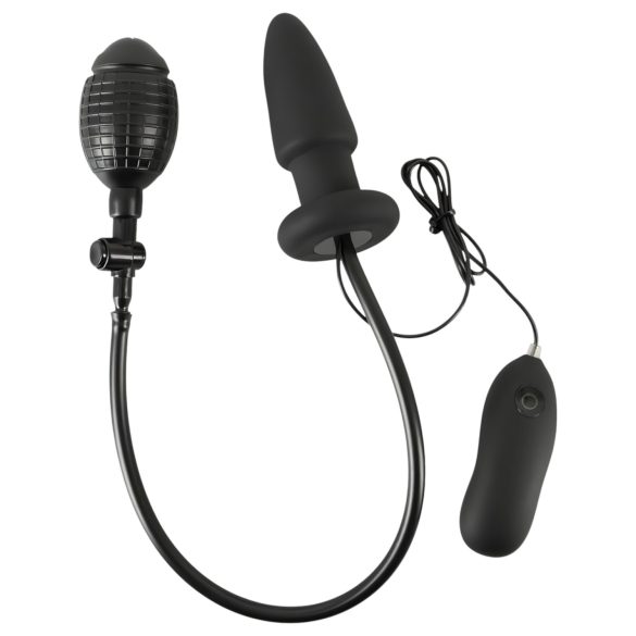 You2Toys - uppblåsbar analplugg vibrator - svart