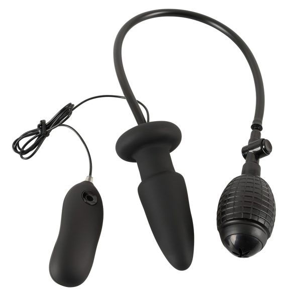 You2Toys - uppblåsbar analplugg vibrator - svart