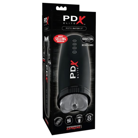 PDX Elite Moto Bator 2 - Sugande och pulserande sexleksak (svart)