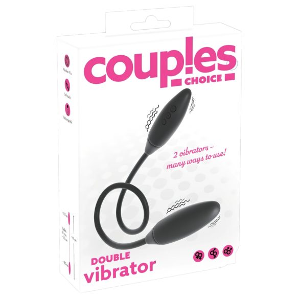 Couples Choice - laddningsbar dubbel vibrator (svart)