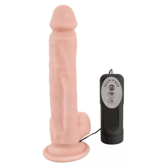 Medical Thrusting - vibrator med sugkopp, stöt- och roterande (naturell)