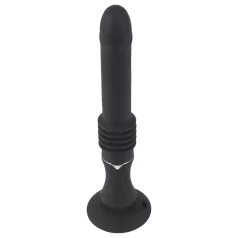   You2Toys - sexmaskin med sugkopp - stötande vibrator - svart