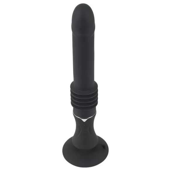 You2Toys - sexmaskin med sugkopp - stötande vibrator - svart