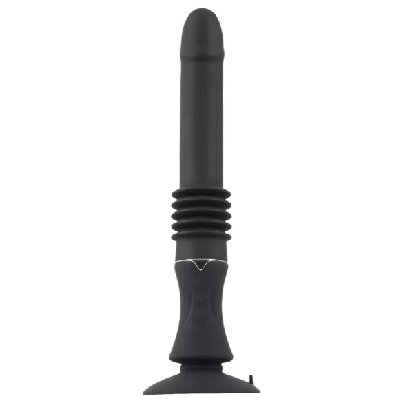 You2Toys - sexmaskin med sugkopp - stötande vibrator - svart