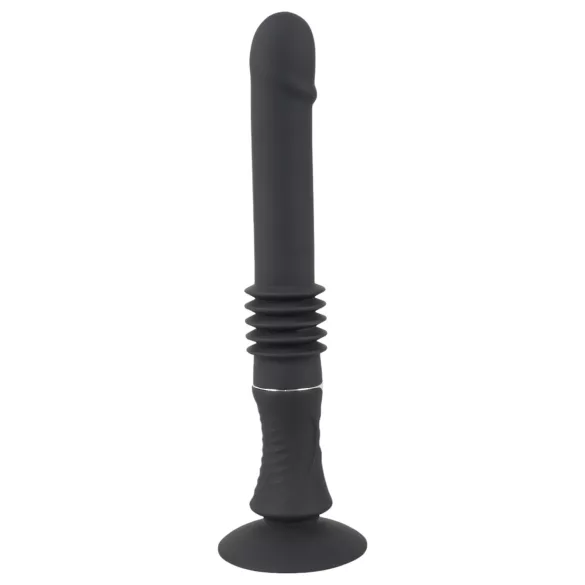 You2Toys - sexmaskin med sugkopp - stötande vibrator - svart