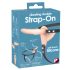You2Toys - Strap-On - Dubbel Vibrator för Par (Natur)